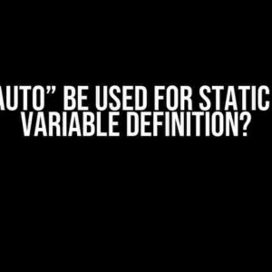 Can “auto” be used for static class variable definition?