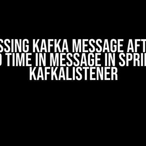 Processing Kafka Message after the defined time in message in Spring Boot KafkaListener